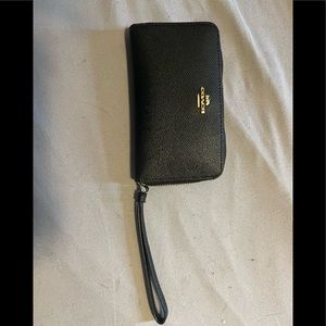Used black coach wallet